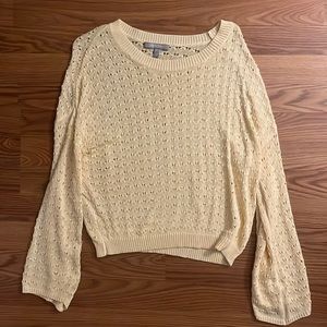 Crochet cream top